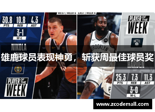 雄鹿球员表现神勇，斩获周最佳球员奖